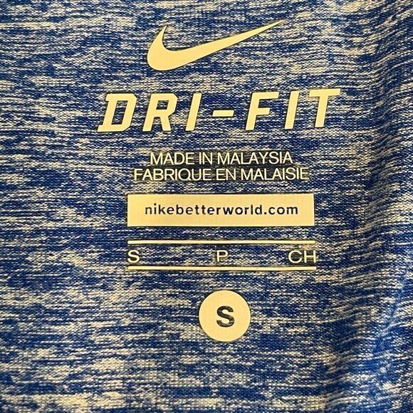 Nike Dri-Fit Element Half Zip Long Sleeve Running Top Heather Blue Size S - Picture 5 of 10